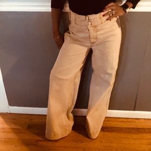 NWOT Khaki Free People Buckle Big Bell Jeans